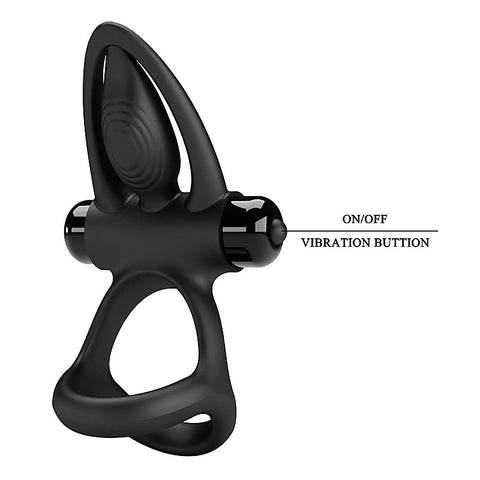 10 Functions Stretchy & Vibrating Cock Ring by Baile