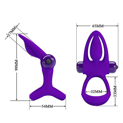 10 Functions Stretchy & Vibrating Cock Ring by Baile