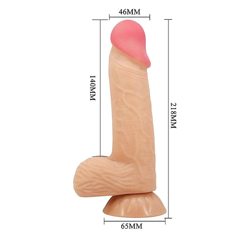 Lisle 8.1 Inches Bendable Realistic Dong by Baile