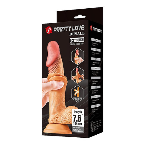 Pretty Love Duvall 7.6 Inches Suction Base Realistic Dong