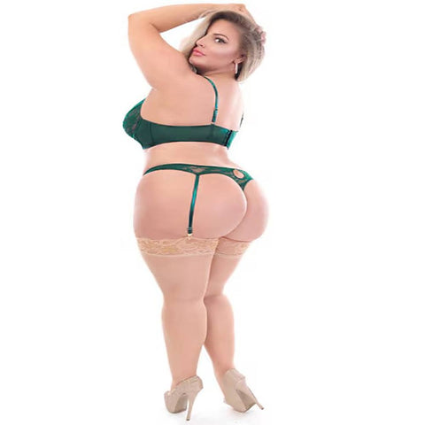 Two Piece Bra Sets Green by Seven 'til Midnight