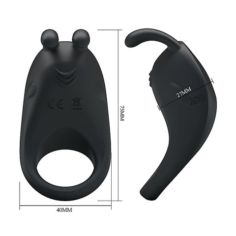 Pretty Love Rechargeable Rabbit Vibrator Cockring by Baile
