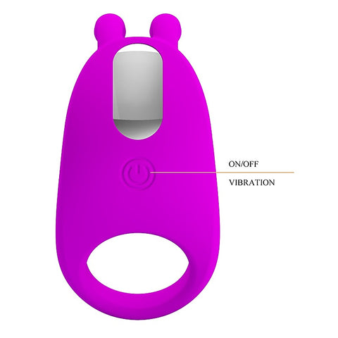 Pretty Love Rechargeable Rabbit Vibrator Cockring by Baile