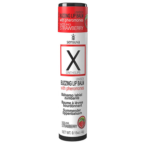 On X on the LIPS With Pheromones Buzzing Lip Balm