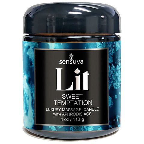Lit Sweet Temptation Luxury Massage Candle by Sensuva On