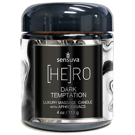 HERO Dark Temptation Luxury Massage Candle by Sensuva On