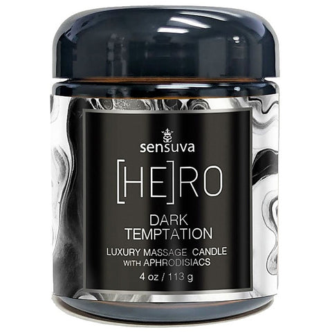 HERO Dark Temptation Luxury Massage Candle by Sensuva On