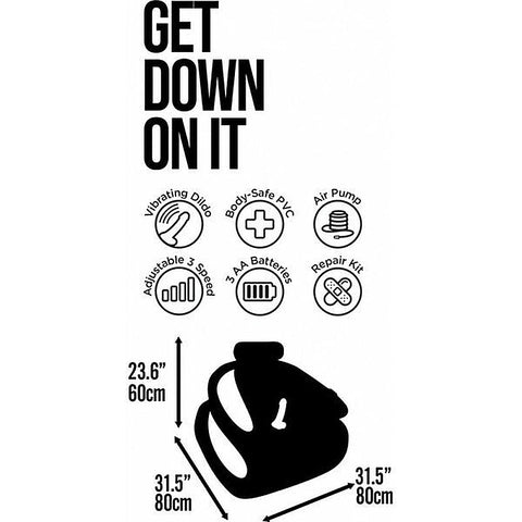 Get Down On It Inflatable Vibrating Dildo by Hott Products