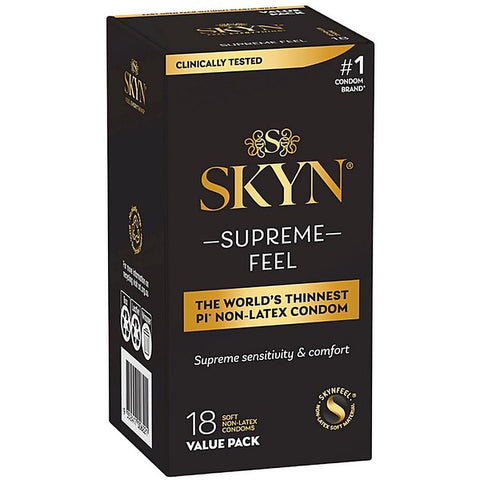 Supreme Feel 18's Stretchy Non Latex Condoms by Ansell