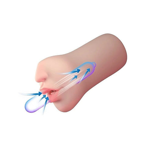 Suction Kiss Sucking & Vibrating Mouth Stroker by Amovibe