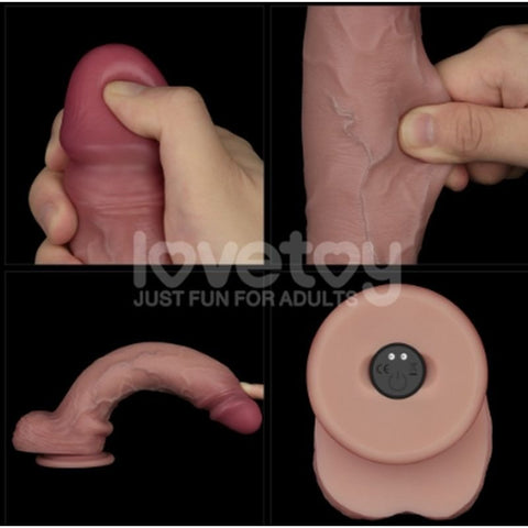 8.5" Vibrating Silicone Dong Remote by Lovetoy