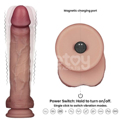 8.5" Vibrating Silicone Dong Remote by Lovetoy