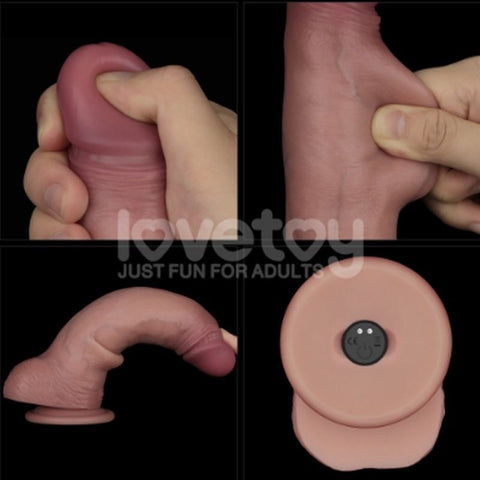 8.5" Vibrating Silicone Dong Remote by Lovetoy