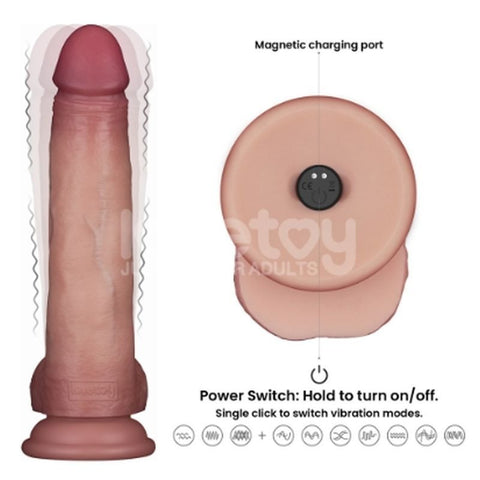 8.5" Vibrating Silicone Dong Remote by Lovetoy
