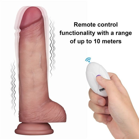 8.5" Vibrating Silicone Dong Remote by Lovetoy