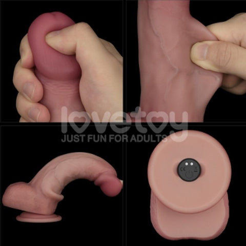 8.5" Vibrating Silicone Dong Remote by Lovetoy