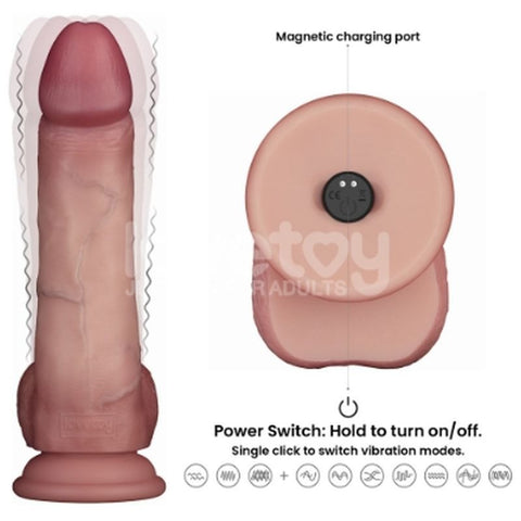 8.5" Vibrating Silicone Dong Remote by Lovetoy
