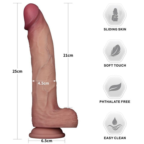 7.5" Dual Layer Silicone Dong by Lovetoy