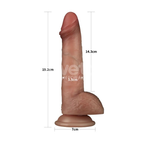 7.5" Dual Layer Silicone Dong by Lovetoy