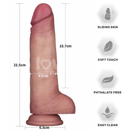 7.5" Dual Layer Silicone Dong by Lovetoy