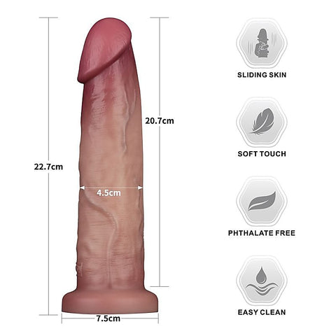Sliding Skin Pro Dual Layer Realistic Silicone Dong
