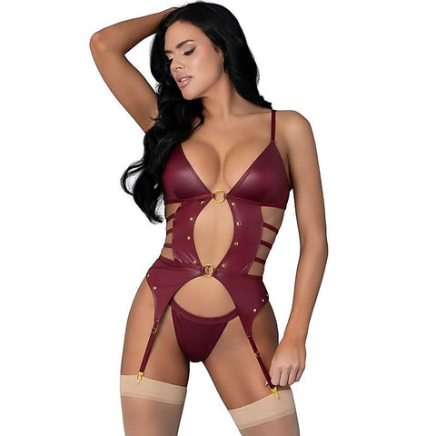 Kira Burgundy Kiss Two Piece Set by Magic Silk