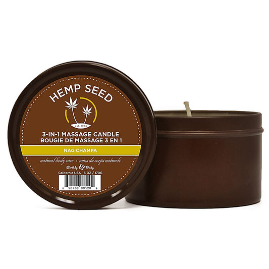 Hemp Seed 3-In-1 Scented Massage Candle by Earthly Body