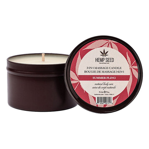 Hemp Seed 3-In-1 Scented Massage Candle by Earthly Body