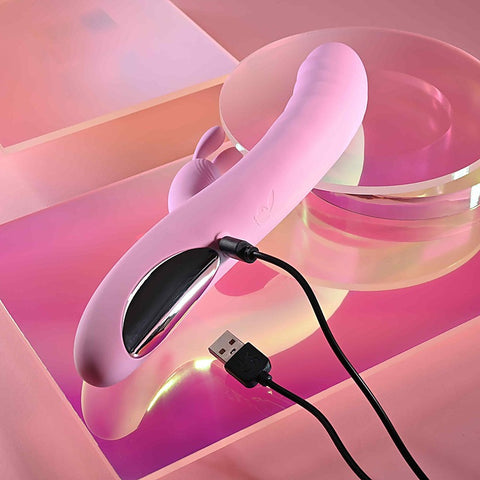 RUB ME RIGHT Thrusting Rabbit Vibrator by Evolved