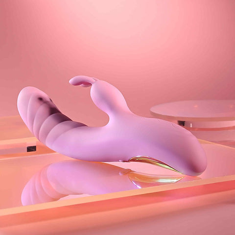 RUB ME RIGHT Thrusting Rabbit Vibrator by Evolved