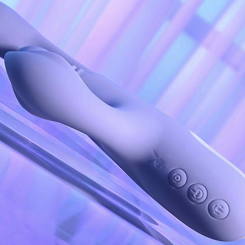 Playboy Pleasure NUBBIN RUBBIN Thrusting Rabbit Vibrator