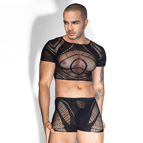 Sexy Extreme Plunge Boys Bodysuit by Love In Leather