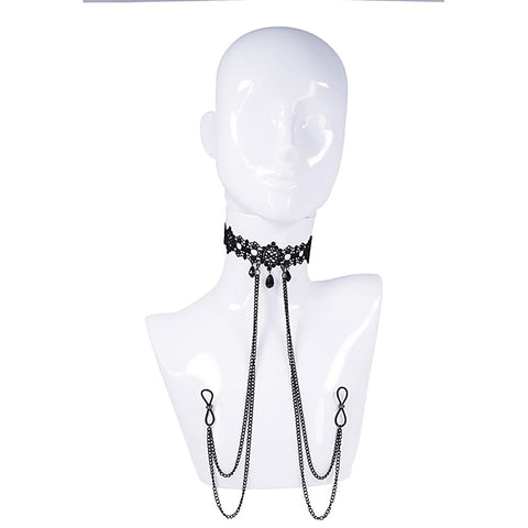 Lace Collar with Nipple Ties by Sportsheets