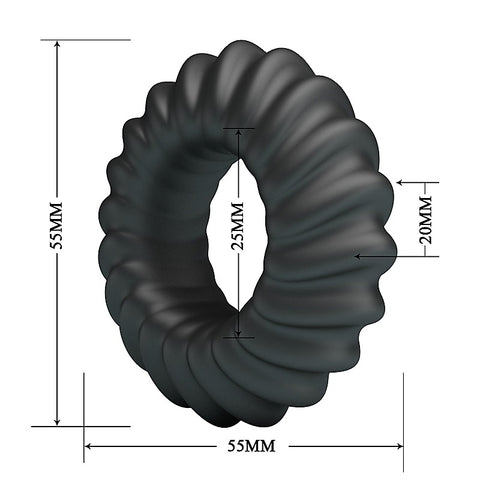 Fitz Super Soft Men's Silicone Cock Ring No. 8 by Baile