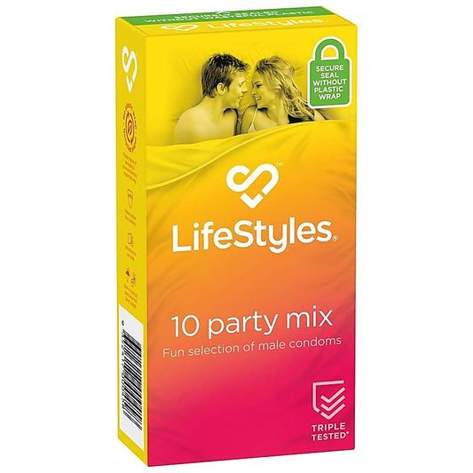 LifeStyles Party Mix Condoms 10s by Ansell