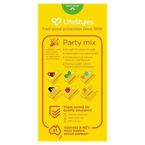 LifeStyles Party Mix Condoms 10s by Ansell