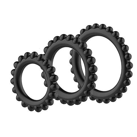Pretty Love TITAN TPUR 3 in One Silicone Cock Ring Set