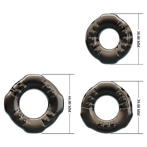 Pretty Love YVONNE Combo Male Cock Ring Set by Baile