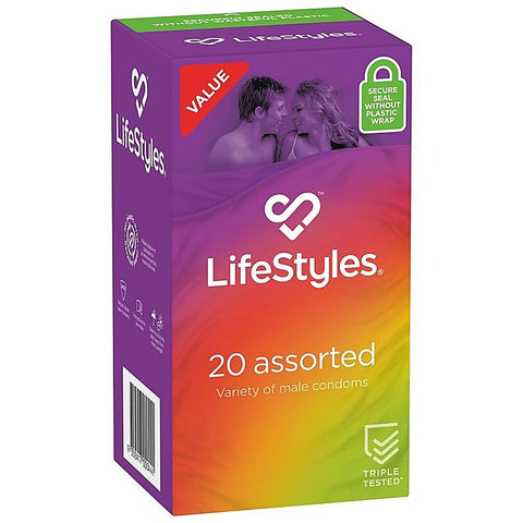 LifeStyles ASSORTED Condoms 20s by Ansell