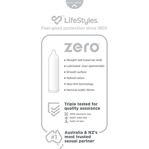 LifeStyles ZERO Condoms 40s by Ansell