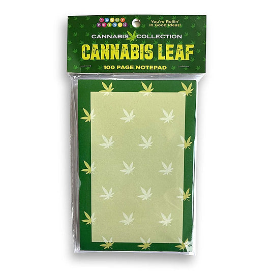 Cannabis Leaf Novelty Notepad 100 Pages by Little Genie