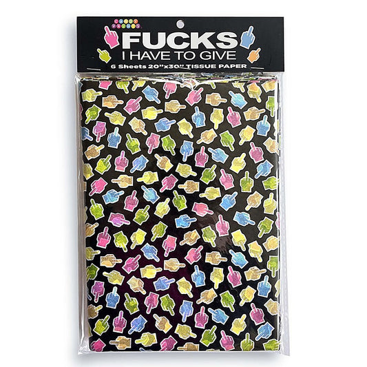 Fucks I Have To Give Tissue Paper Sheets 6 Pack