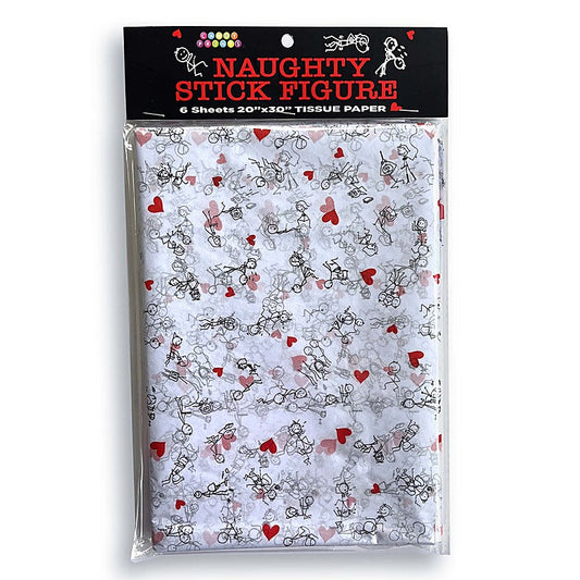 Naughty Stick Figure Tissue Paper Sheets 6 Pack