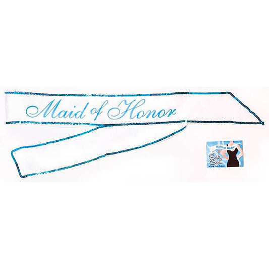 Maid of Honor Sash White by Little Genie