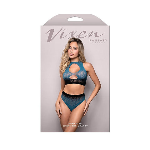Vixen Deep Dive Ombré Top & Panty OS by Fantasy Lingerie