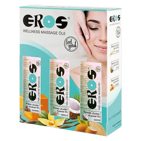 Eros Three Pack Vanilla Caramel and Cocos Wellness Massage