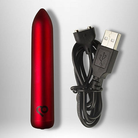 Poppy Red Rechargeable Bullet Vibrator by Rocks Off
