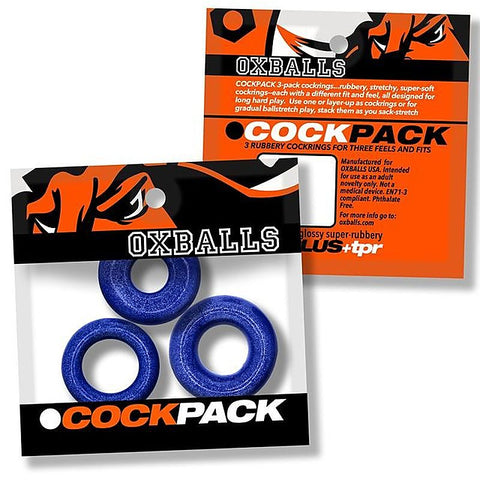 Cockpack 3 Piece Stretchy Cock Ring Set by OxBalls