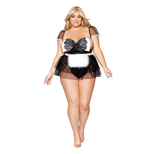 Garter Babydoll and Apron by Dream Girl Lingerie