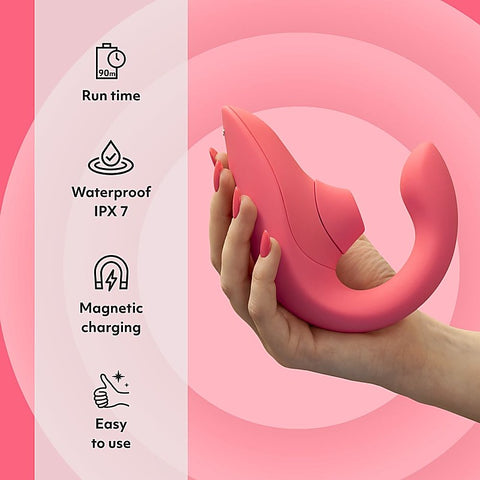 Womanizer Blend Pleasure Air Rabbit Vibrator by Love Honey